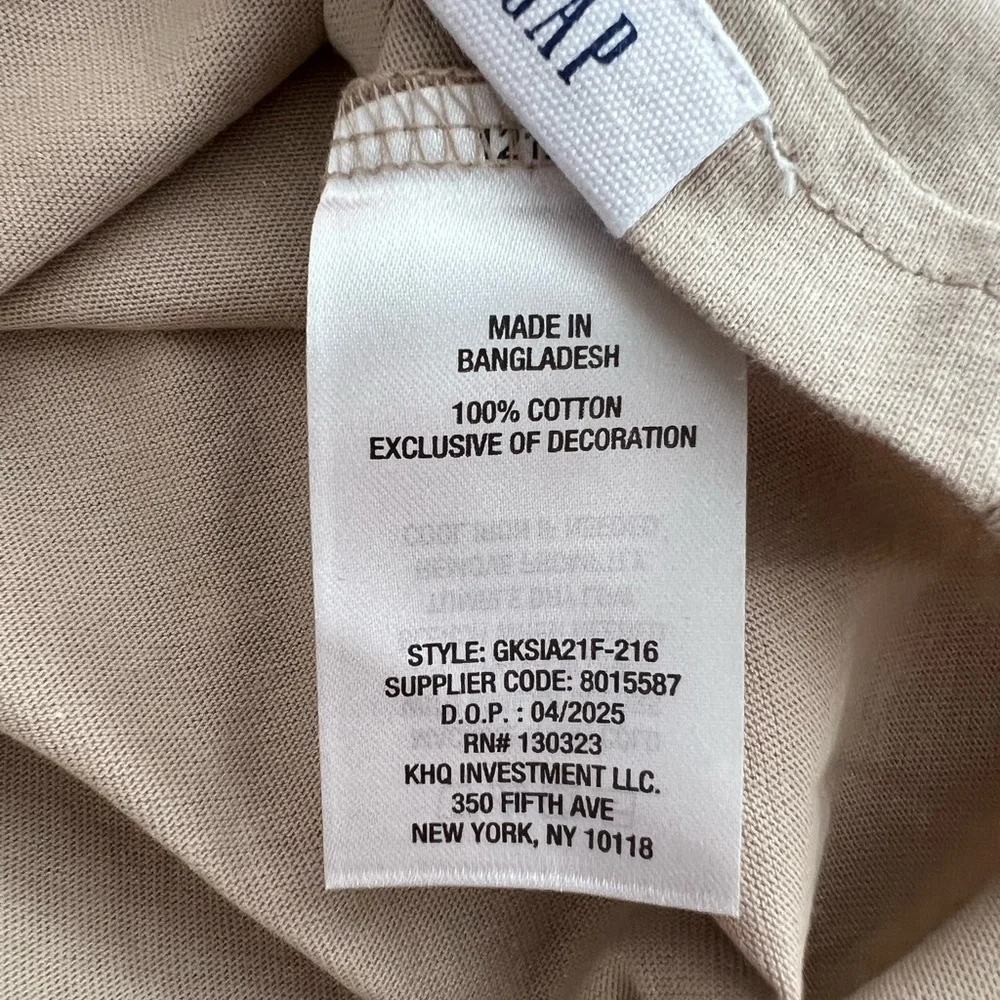 Gap‎ boys short sleeve pocket T-shirt khaki tan size 8 new with tags